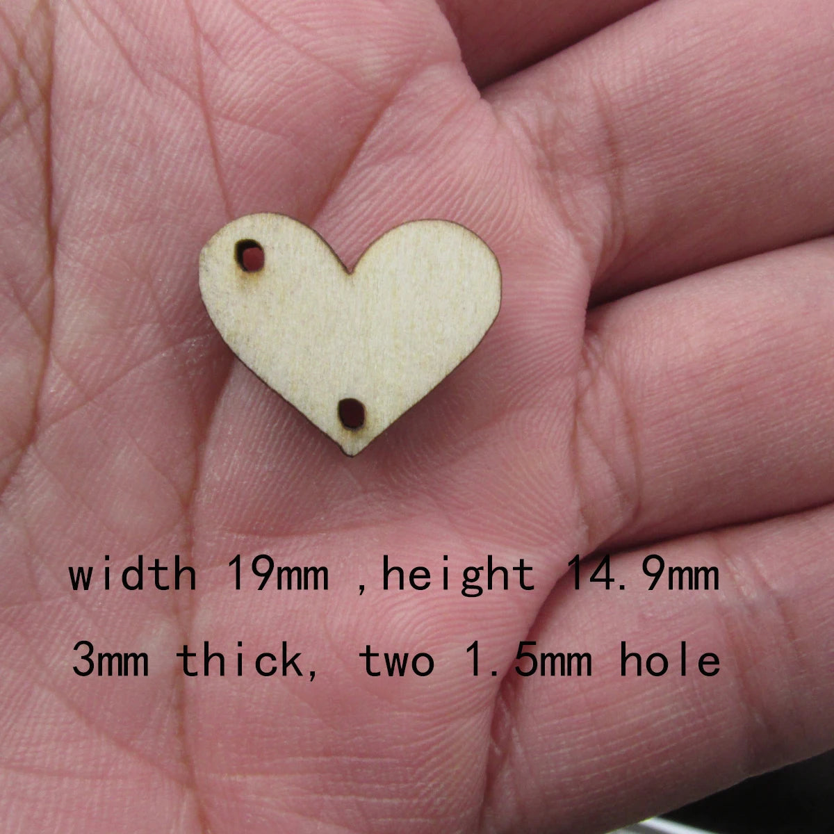 10 Pcs Unfinished Blank Wooden Heart Shape Cutout Plywood Connector Jewelry Finding Supplies For Earrings