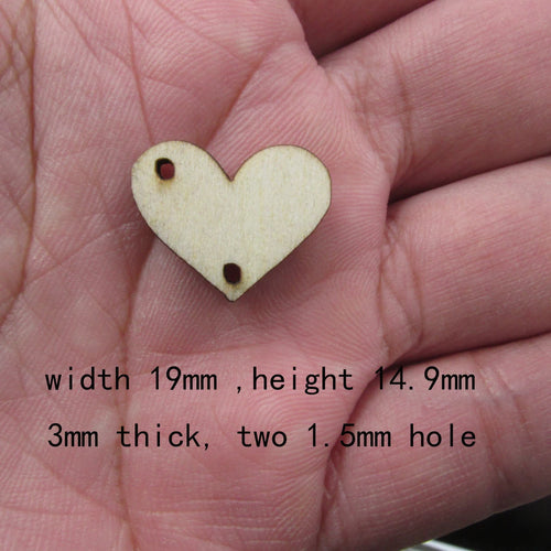10 Pcs Unfinished Blank Wooden Heart Shape Cutout Plywood Connector Jewelry Finding Supplies For Earrings