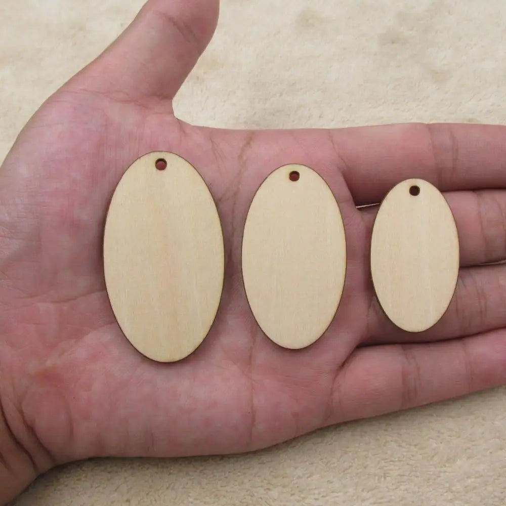 Unfinished Wooden Earrings, Blank Circle, Oval Wood Drop, Dangle Ear Rings for Jewelry, DIY Craft Making Supplies