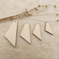 10pcs Unfinished Geometric Wooden Earrings Blank Plywood Pendants Dangle Earring Wood Charms For DIY Craft Jewelry Making