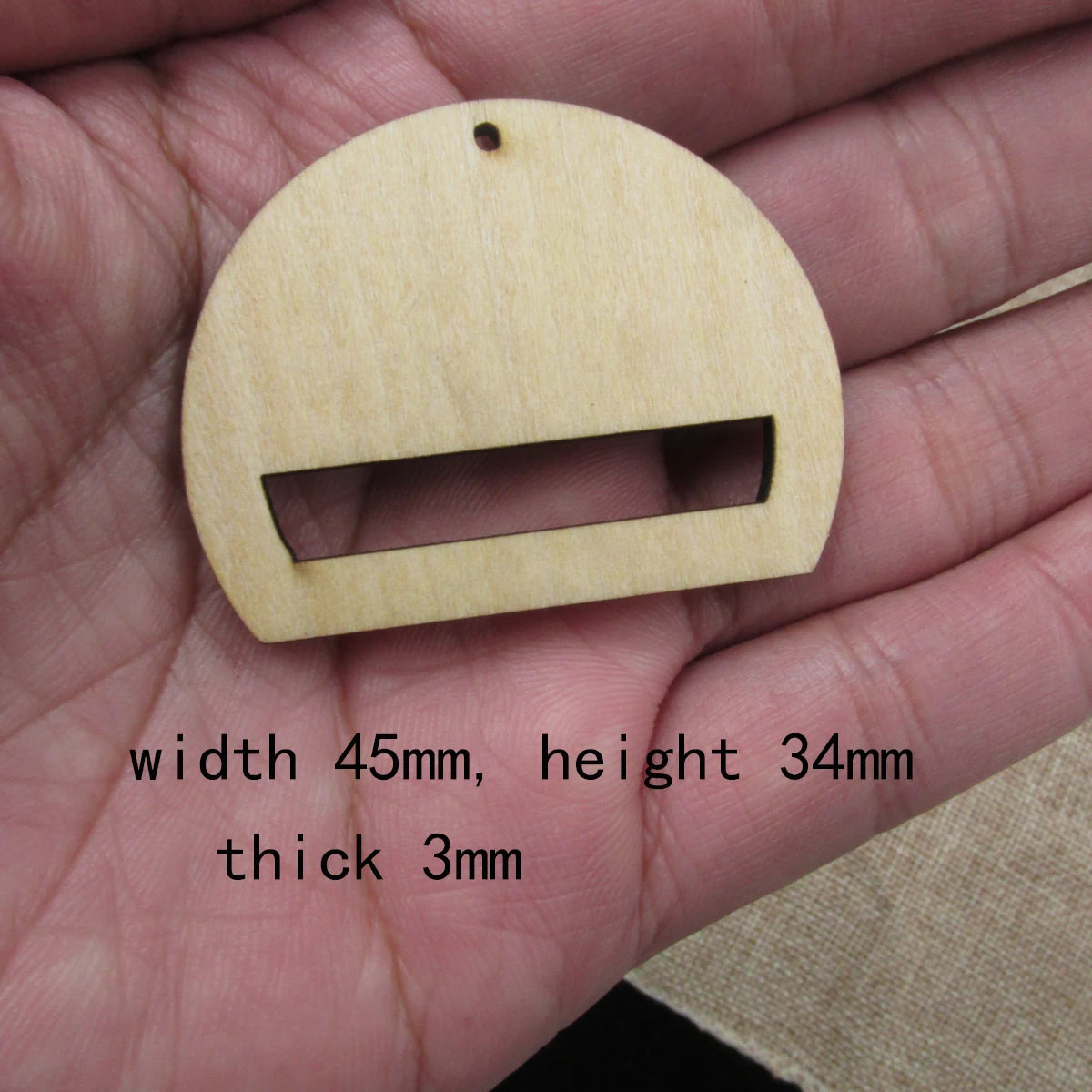 10pcs 1.75 inch Unfinished Wooden Blanks Geometric Half Circle Macrame DIY Earrings Parts Findings Accessories Supplies