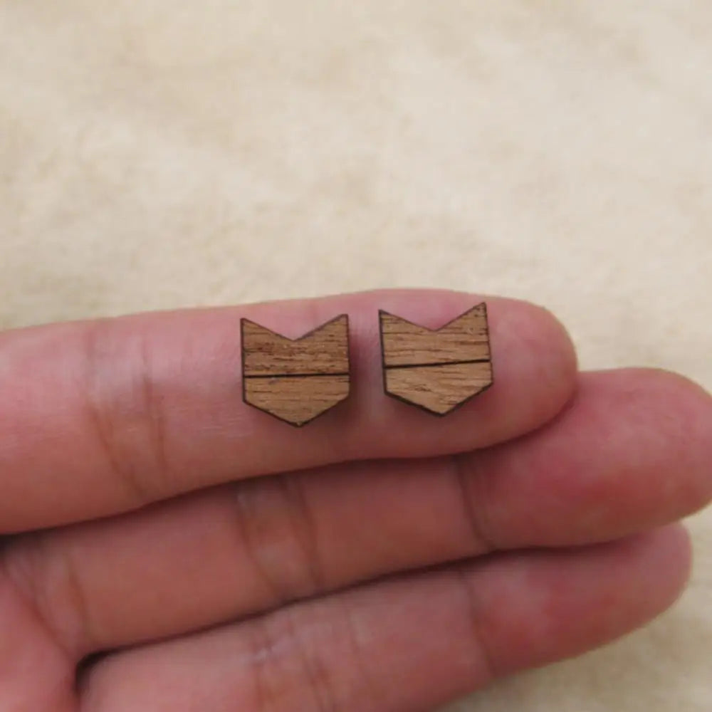 Laser Cut Unfinished Wooden Geometric Hexagon Circle Earrings, Chevro Shapes for DIY, Wood Crafts Stud Earrings, Jewelry Making