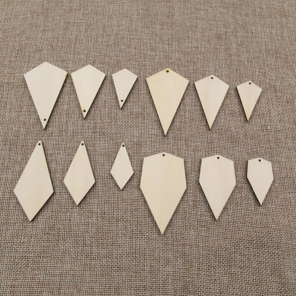 10pcs DIY Unfinished Wooden Earrings, Laser Cut, Ice Cream Shape, Blank Wood Cutouts, Custom bases Crafts, Handmake