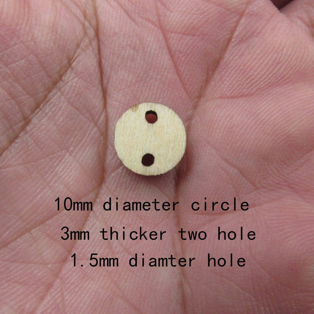 10 Pcs Unfinished Blank Wooden Geometric Circle Round Shape Cutout Plywood Connector Jewelry Finding Supplies For Earrings