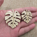 10pcs Unfinished Wood Monstera Leaf Shapes, Monstera Wooden Pin Blanks, DIY Jewelry, Earrings Paint