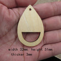 10pcs 2 inch Height Unfinished Wooden Blanks Teardrop Raindrop Waterdrop Macrame DIY Earrings Findings Accessories Supplies