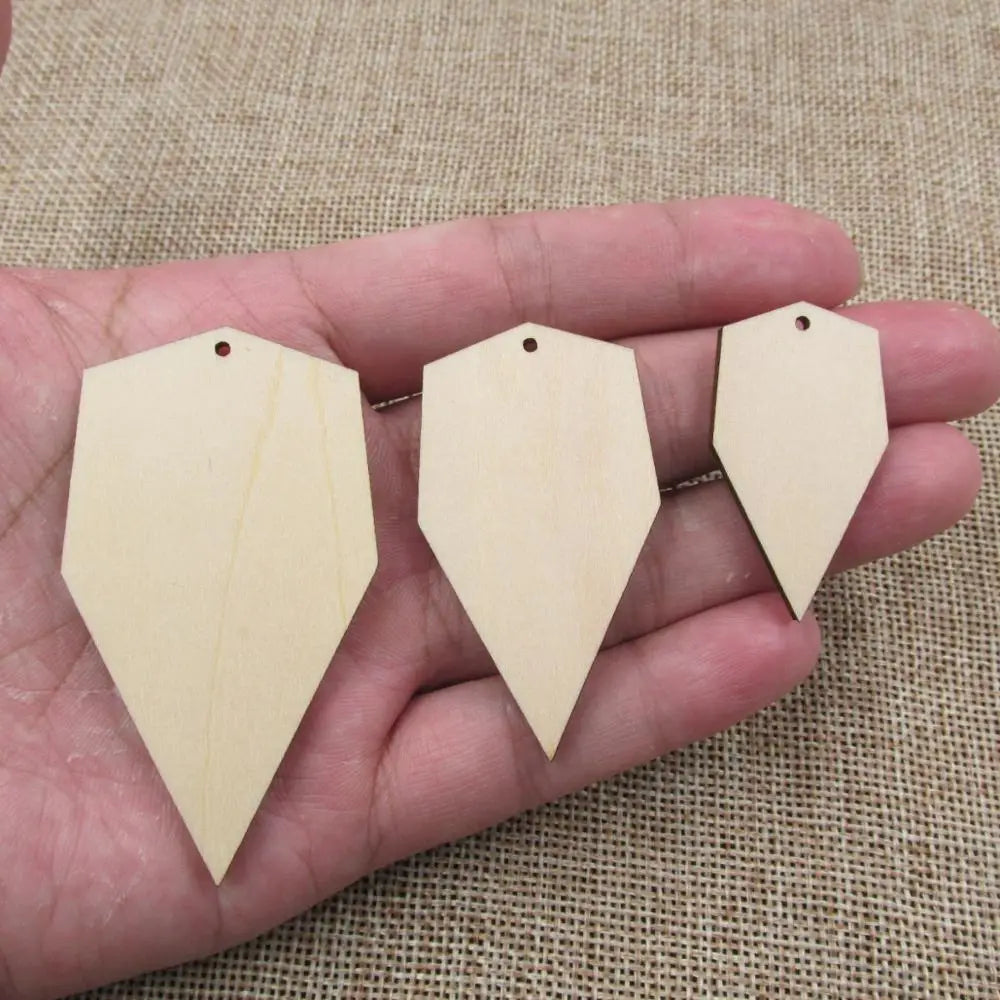 10pcs DIY Unfinished Wooden Earrings, Laser Cut, Ice Cream Shape, Blank Wood Cutouts, Custom bases Crafts, Handmake