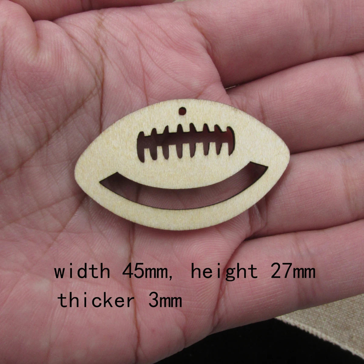 10pcs Unfinished Wood Blanks Rainbow Heart Football Window Macrame DIY Earrings Parts Findings Accessories Supplies