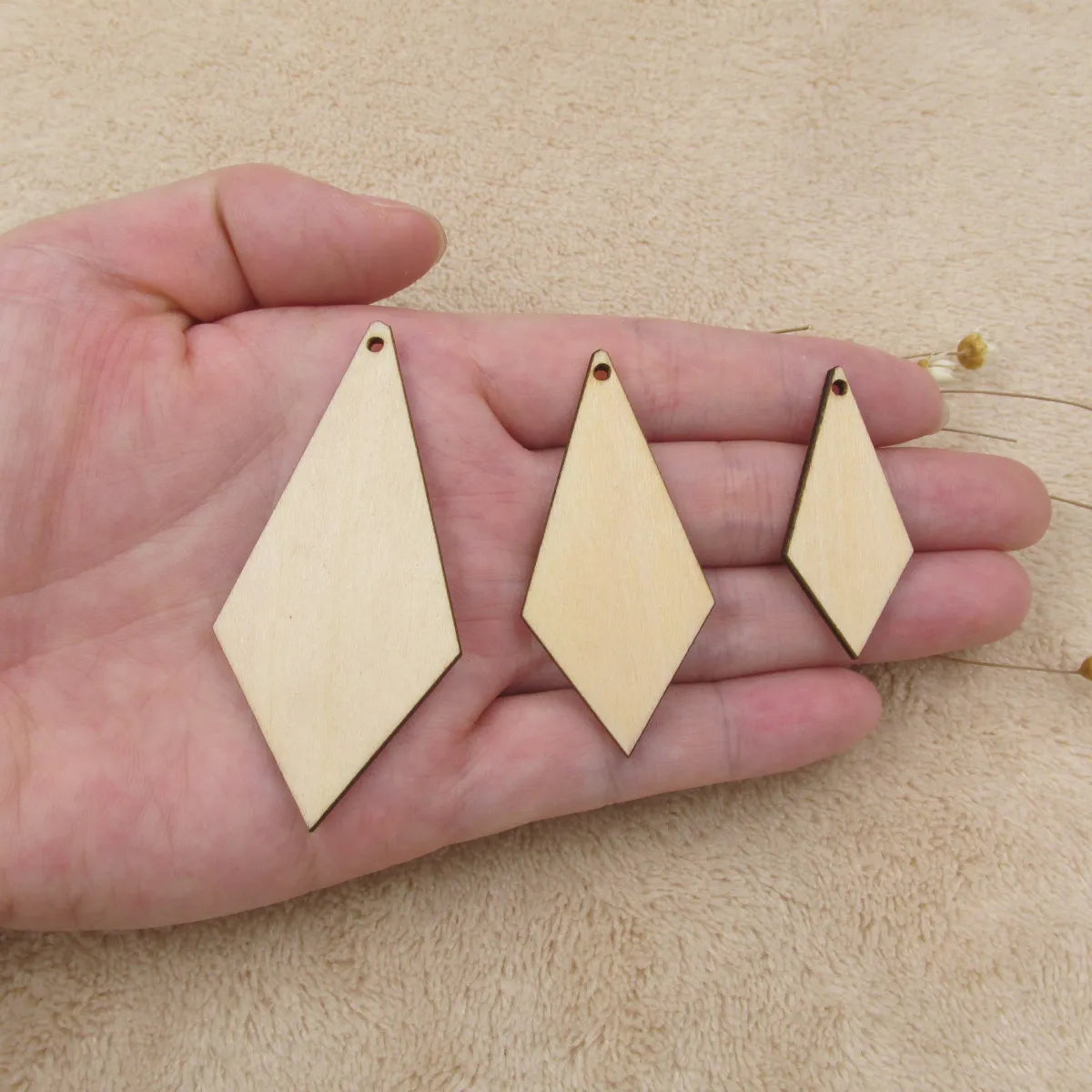10pcs DIY Unfinished Wooden Earrings, Laser Cut, Ice Cream Shape, Blank Wood Cutouts, Custom bases Crafts, Handmake