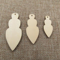 10pcs Unfinished Wooden Earrings Blanks, Feather Shape, Blank Plywood, Cut Out for Wood Project Making