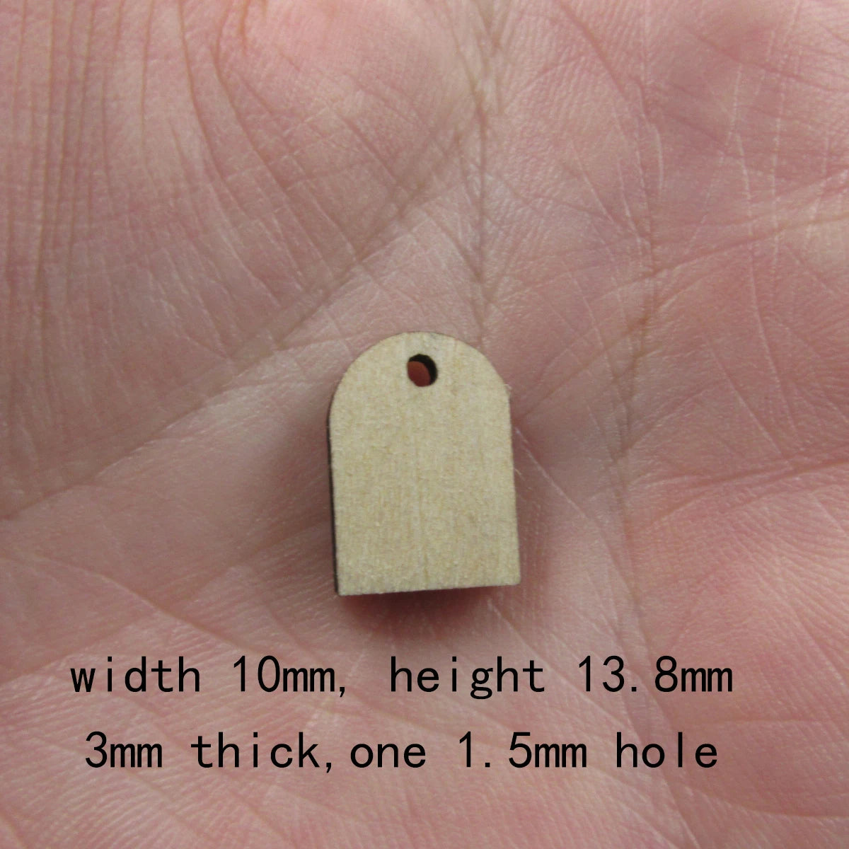 10 Pcs Unfinished Blank Wooden Geometric Chevron Half Circle Shape Cutout Plywood Connector Jewelry Finding Supplies