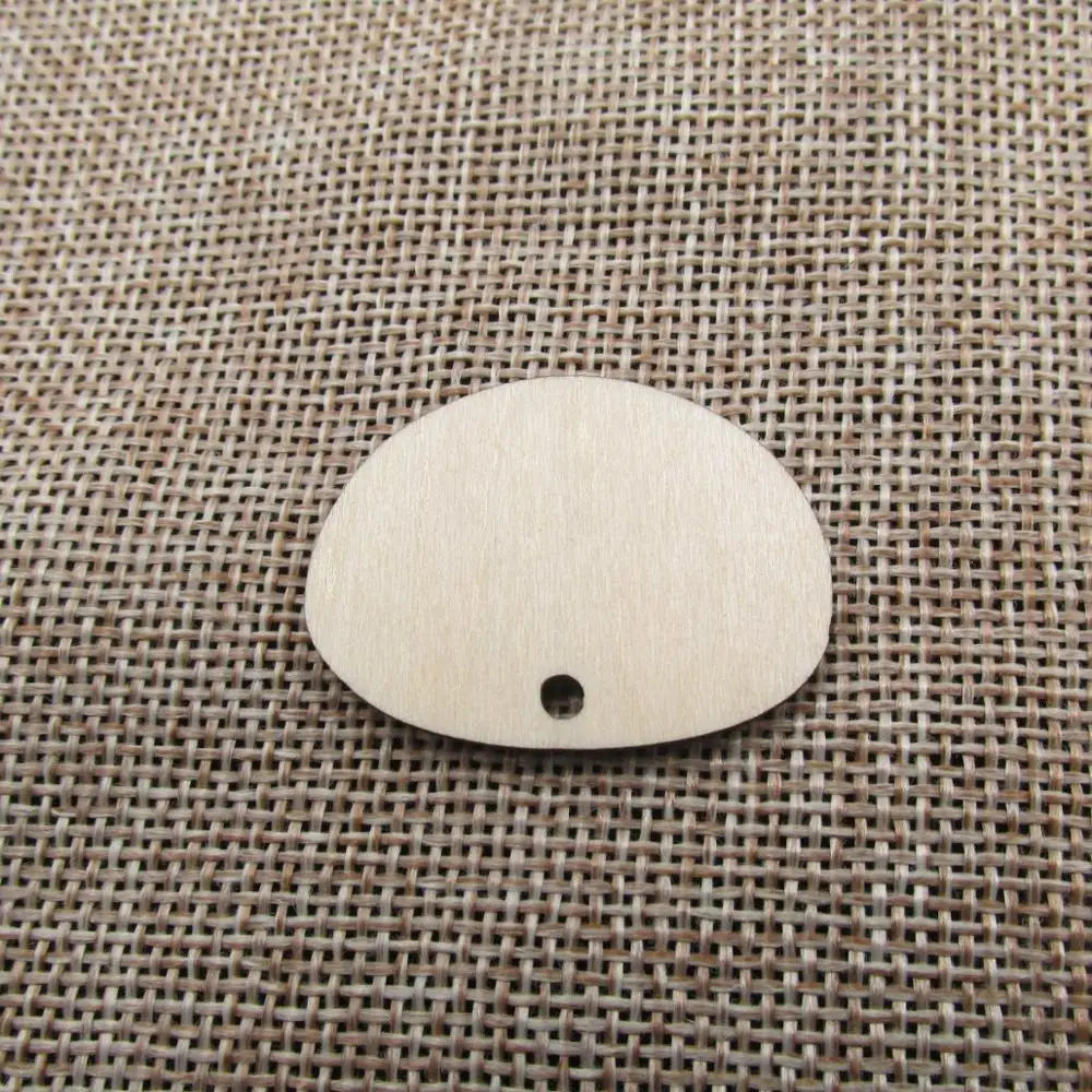 10pcs Unfinished Wood Earrings Blanks, Stone and Guitar Pick Shape, Cutouts Plywood for DIY Crafts, Jewel Base Making