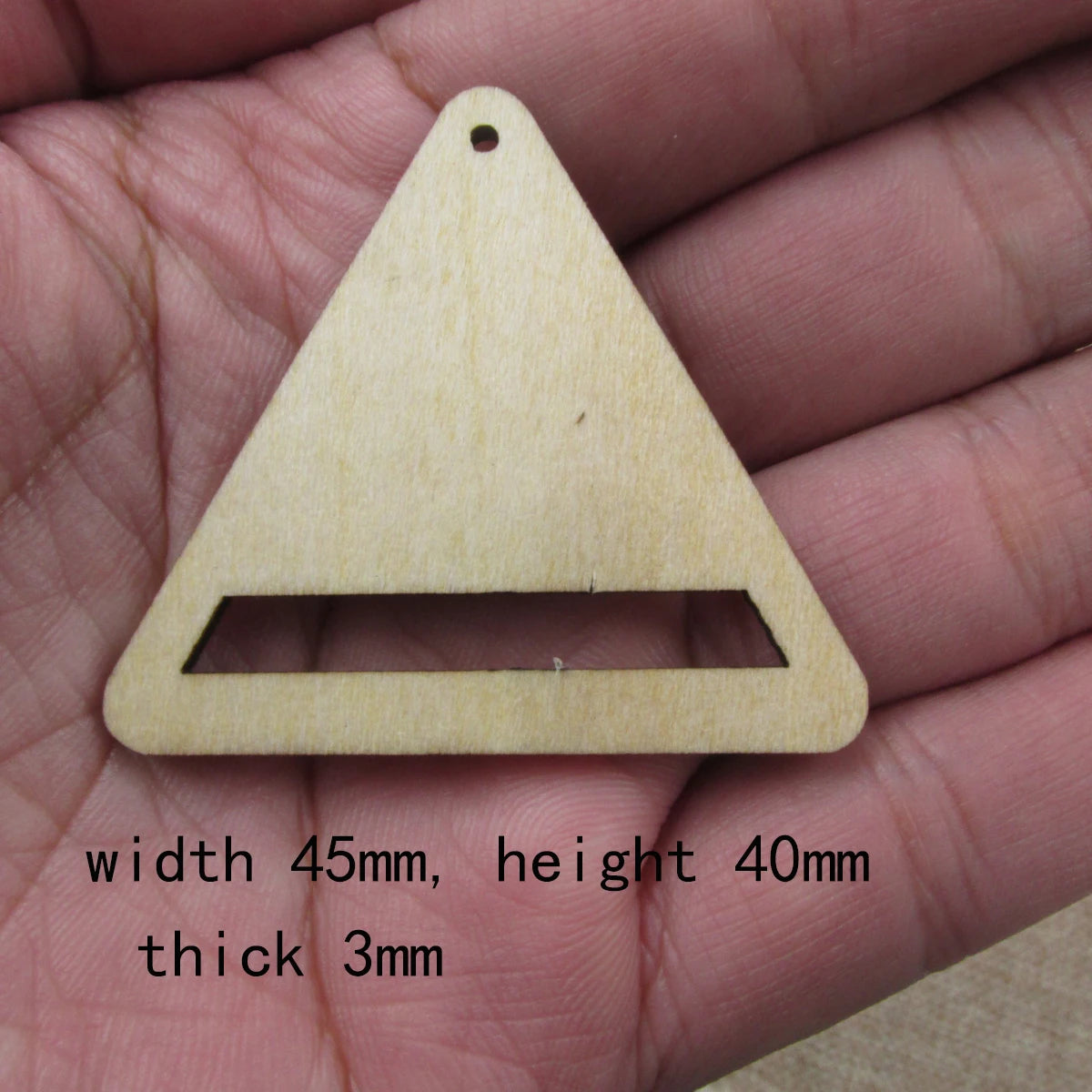 10pcs 1.75 inch Unfinished Wooden Blanks Geometric Triangle Fan Macrame DIY Earrings Parts Findings Accessories Supplies