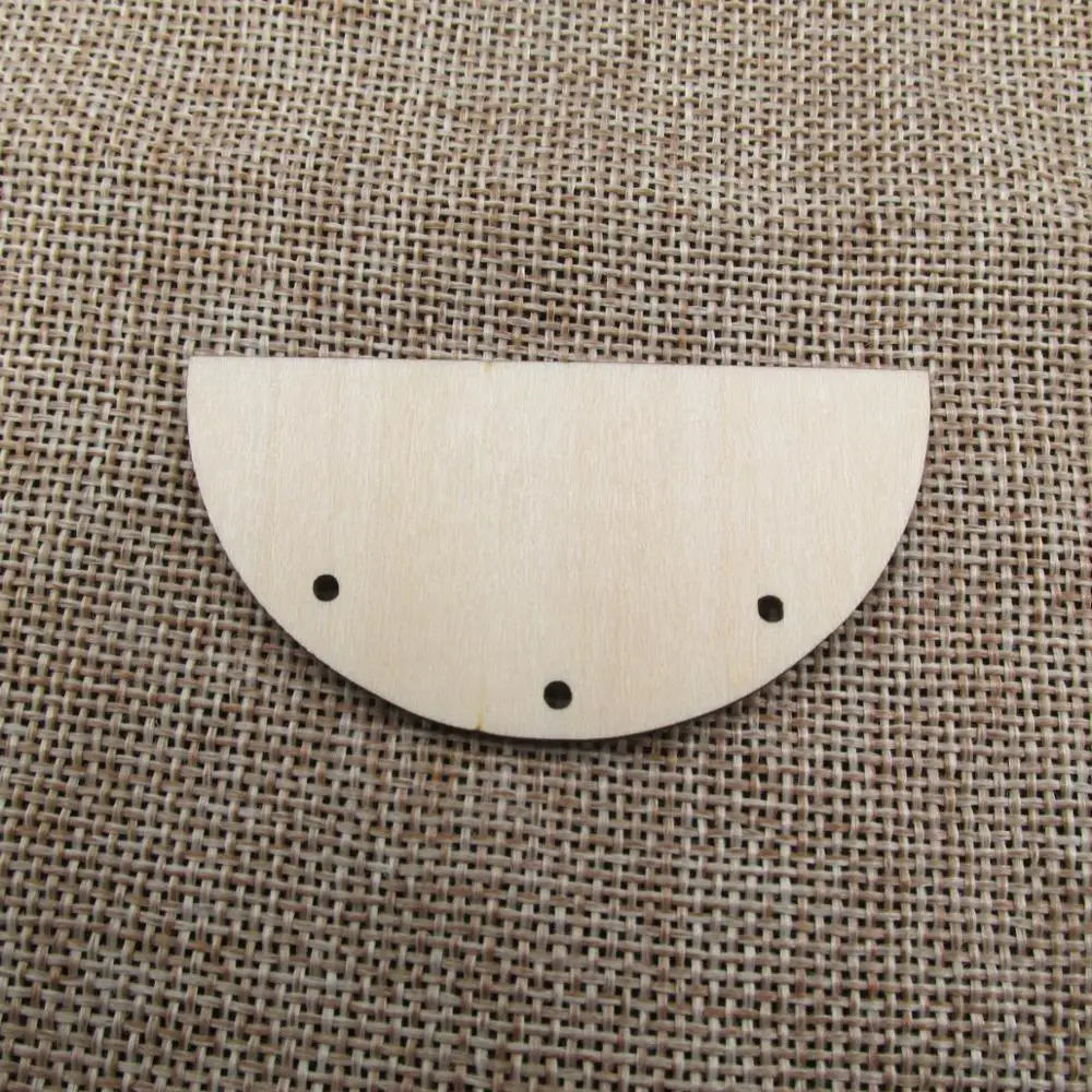 Unfinished Wood Earrings Blanks, Classic Half Circle Shape, Cutouts Plywood for DIY Crafts, Jewel Base Making, 63mm x 32mm