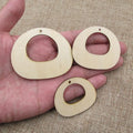 10pcs Unfinished Wooden Earrings Blanks, Stone Shape Cutouts, Plywood for DIY Crafts, Jewel Base Making
