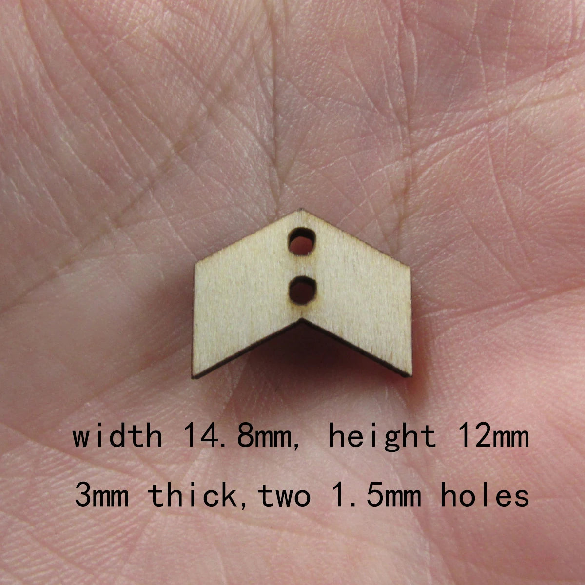 10 Pcs Unfinished Blank Wooden Geometric Chevron Half Circle Shape Cutout Plywood Connector Jewelry Finding Supplies