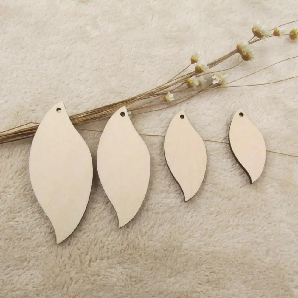 Unfinished Wooden Earrings Pendants Blank Teardrop Anomaly Cutout for DIY Craft Jewelry Making