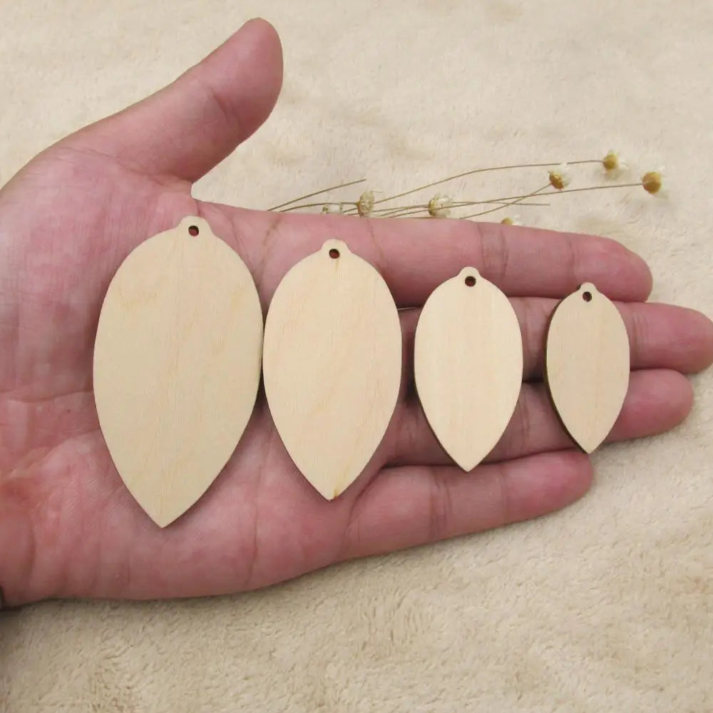 10pcs Unfinished Wooden Teardrop Earring Pendants Blank Item Crafts for Jewelry DIY Making