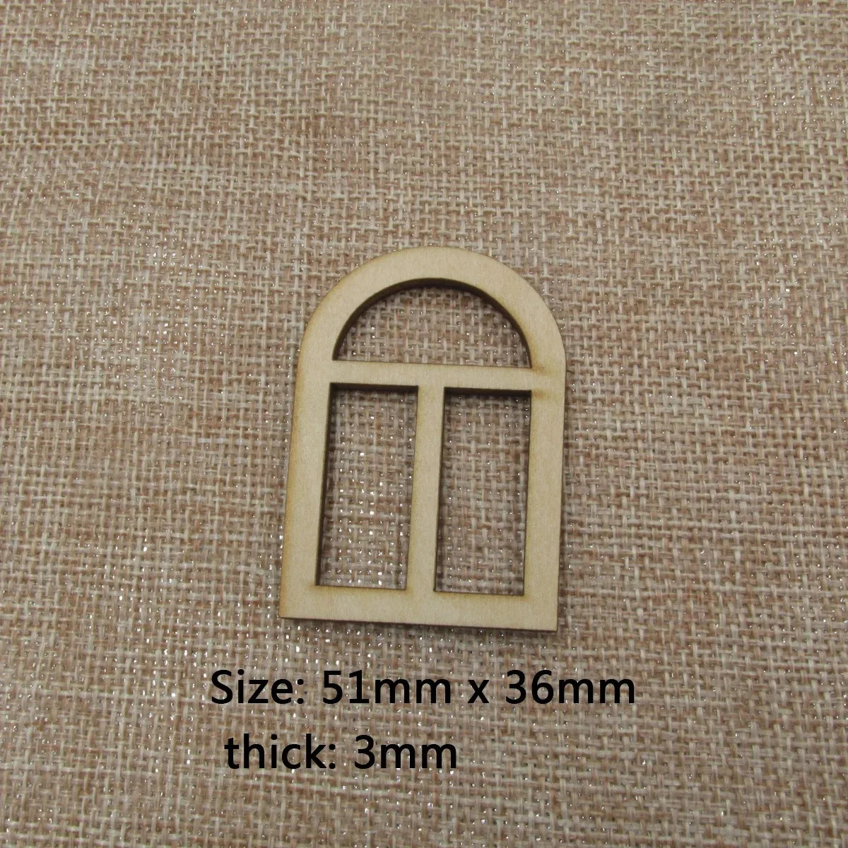 10pcs Unfinished Blank Half Circle Window Fairy Church Shape Wooden Fairy Windows Door House Accessories For DIY Craft