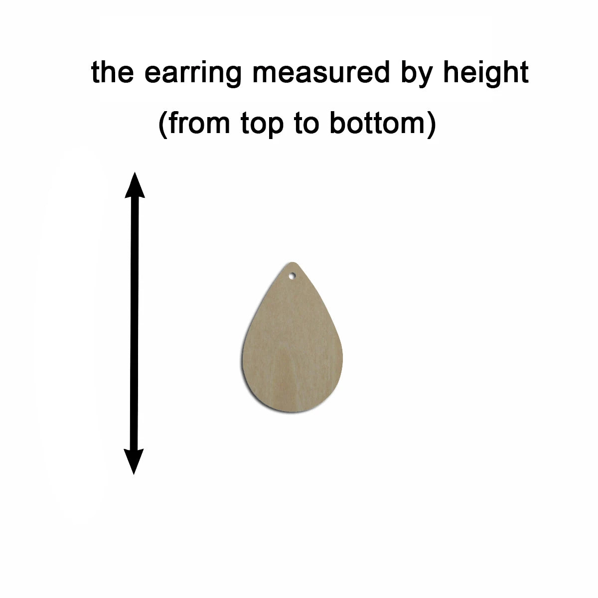 10pcs Multiple Size Unfinished Wooden Blanks Candy Corn Teardrop Cutout Shape Earring For Jewelry Supplier