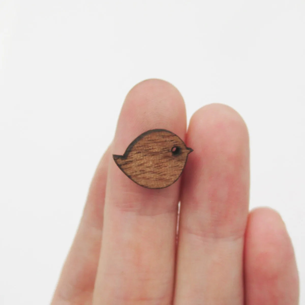 Laser Cut Jewelry Supplies Wooden Shape Birds Charms Cabochon For DIY wood earring stud