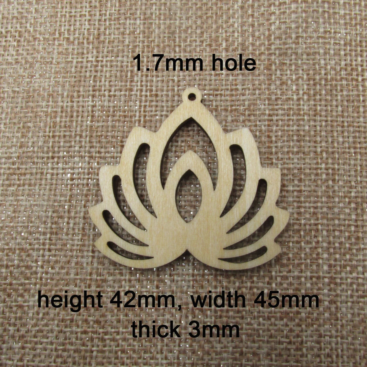 10pcs Unfinished Wooden Blanks Flower Lotus Shape Laser Cut Wood Frame For DIY Earrings Findings Jewelry