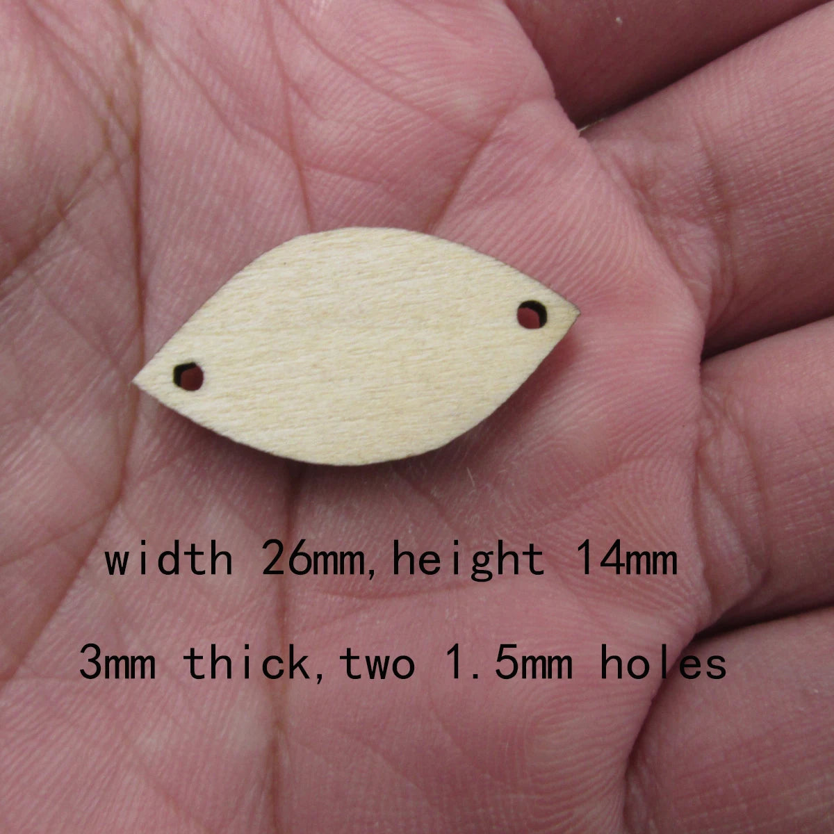 10 Pcs Unfinished Blank Wooden Geometric Diamond Rhombus Shape Cutout Plywood Connector Jewelry Finding Supplies For Earrings