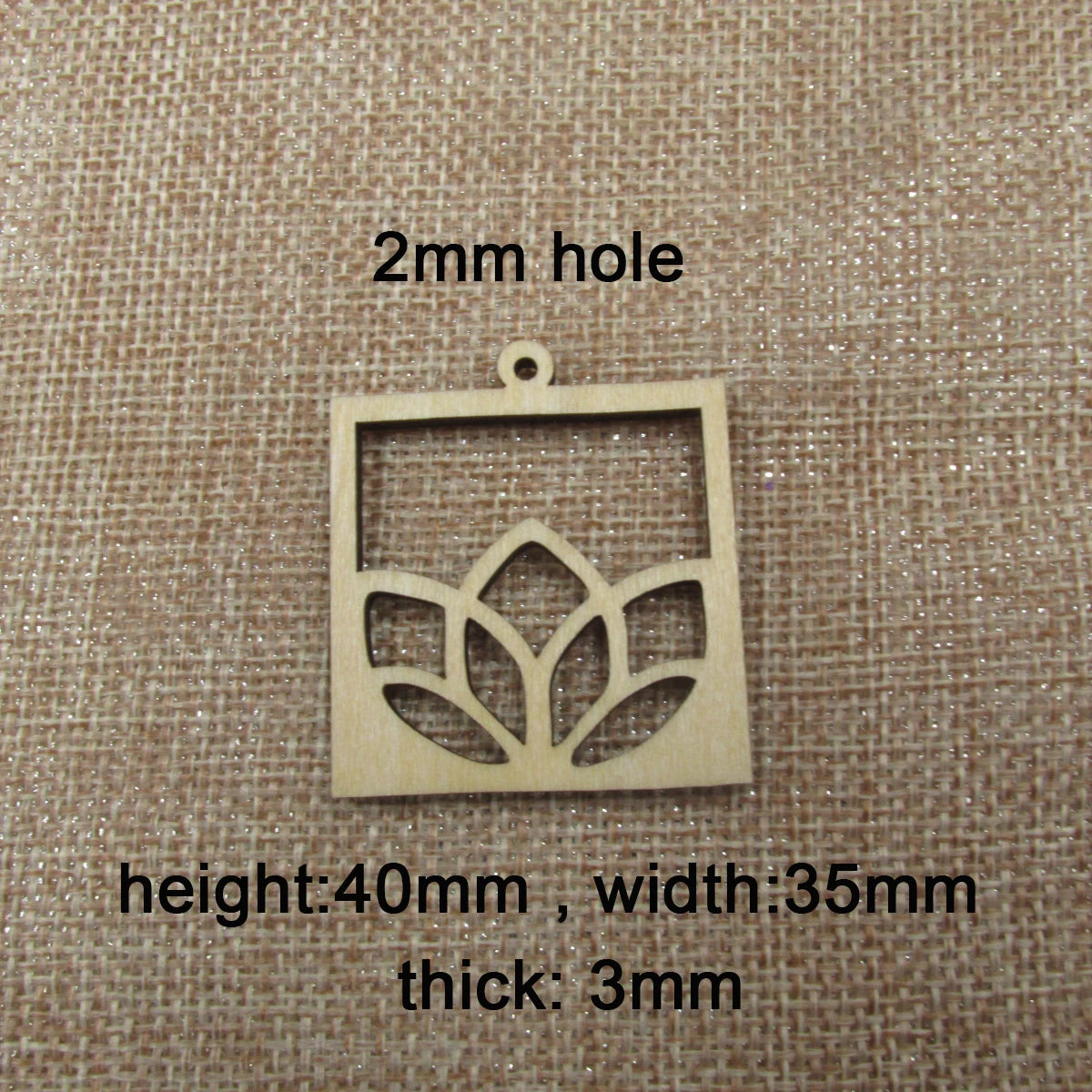 10pcs Unfinished Wood Blanks Flower Lotus Earring Diamond Square Teardrop Shape Wooden For DIY Earrings Findings Jewelry