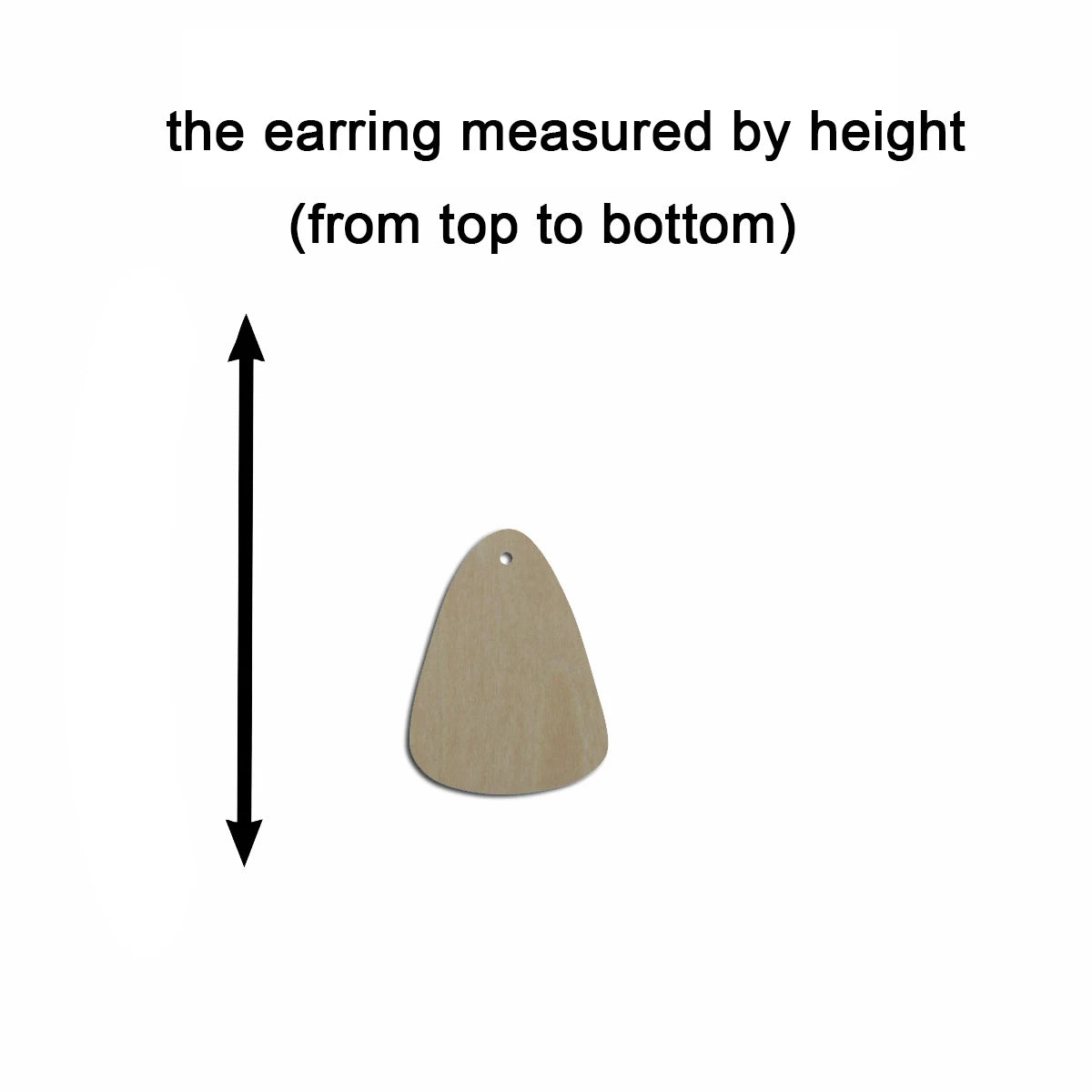 10pcs Multiple Size Unfinished Wooden Blanks Candy Corn Teardrop Cutout Shape Earring For Jewelry Supplier