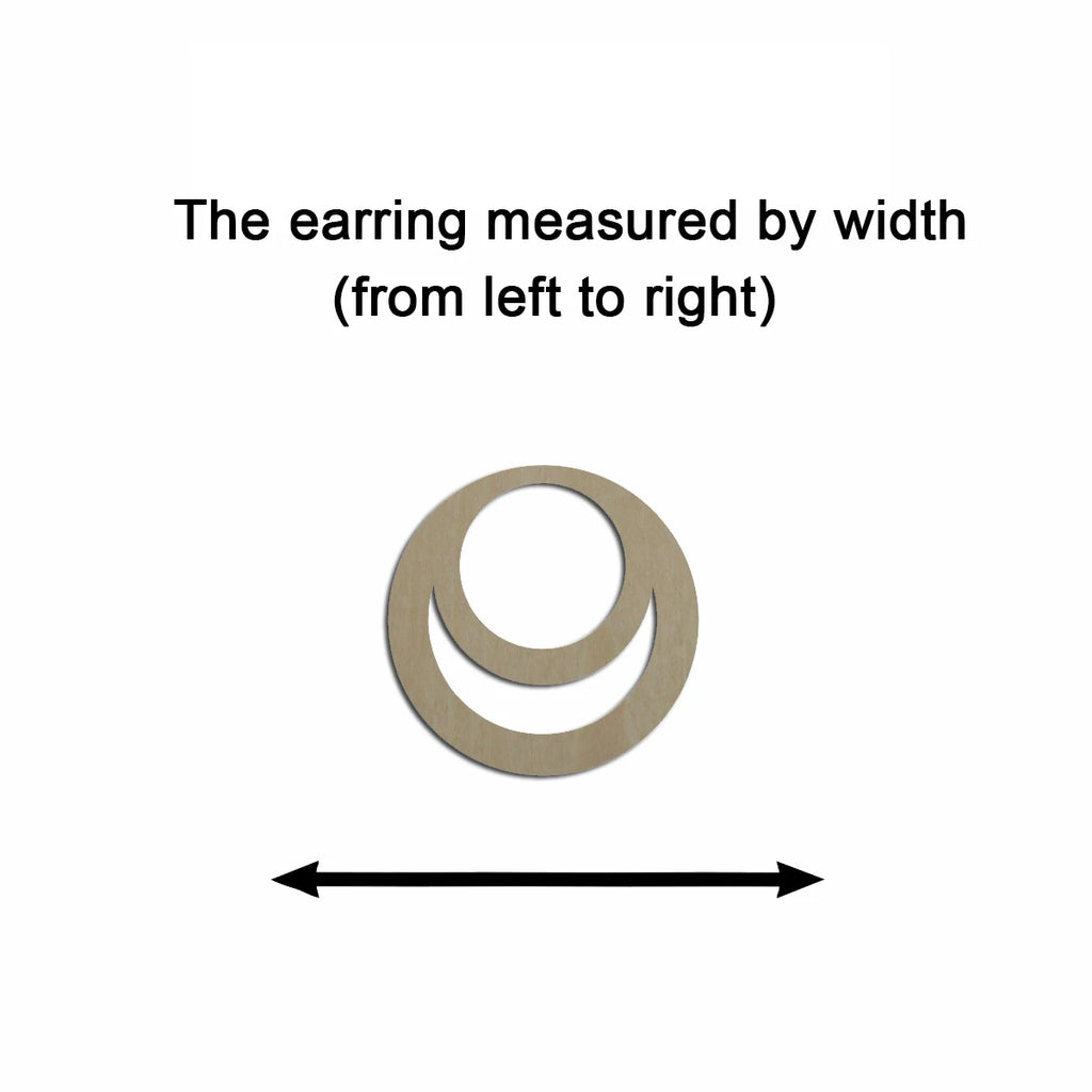 10pcs Unfinished Wood Blanks Geometric Circle Big Hole Shape Macrame Earring Part Findings Pendant Charm For DIY Jewelry Making