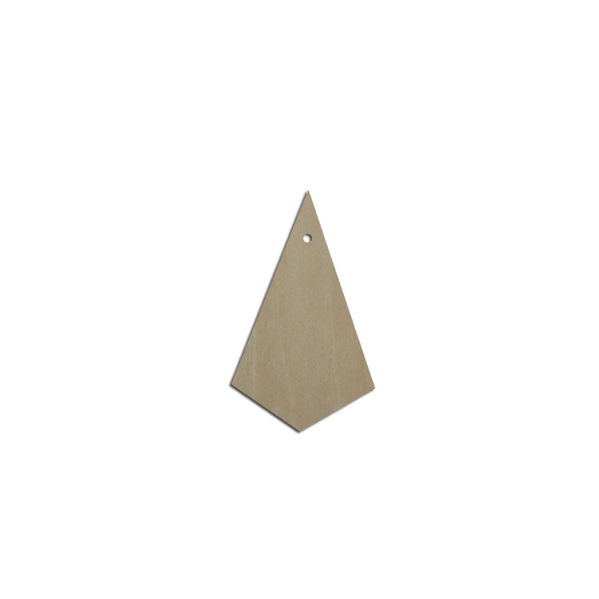 10pcs Unfinished Blank Wood Geometric Triangle Tie Ice Cream Cutout Shape Earring Pendant Jewelry Charm Finding