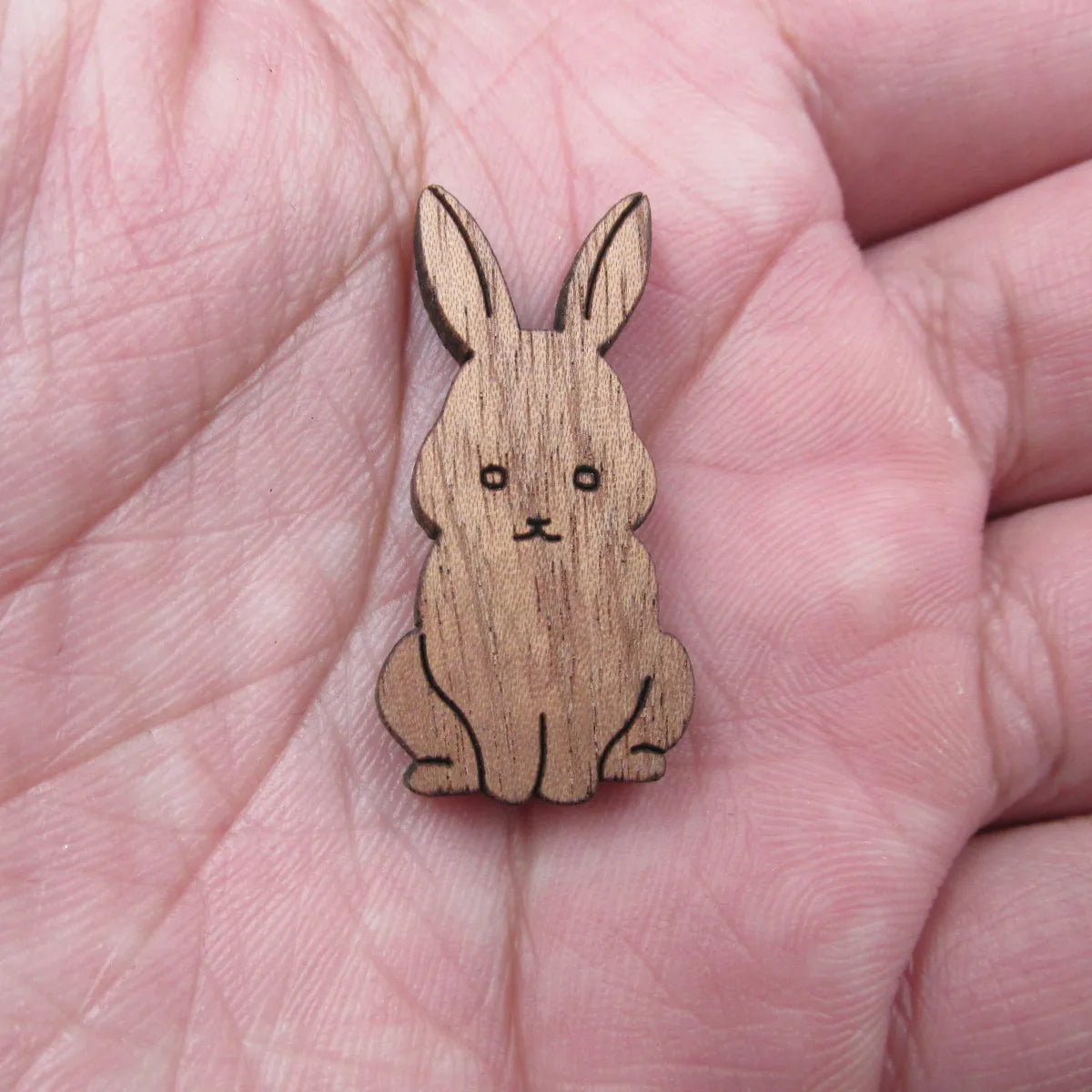 Laser Cut Unfinished Wood Rabbit  Charms Pendant Wood Bunny Perfect For Earring Brooch Neckace -  Jewerly supplier