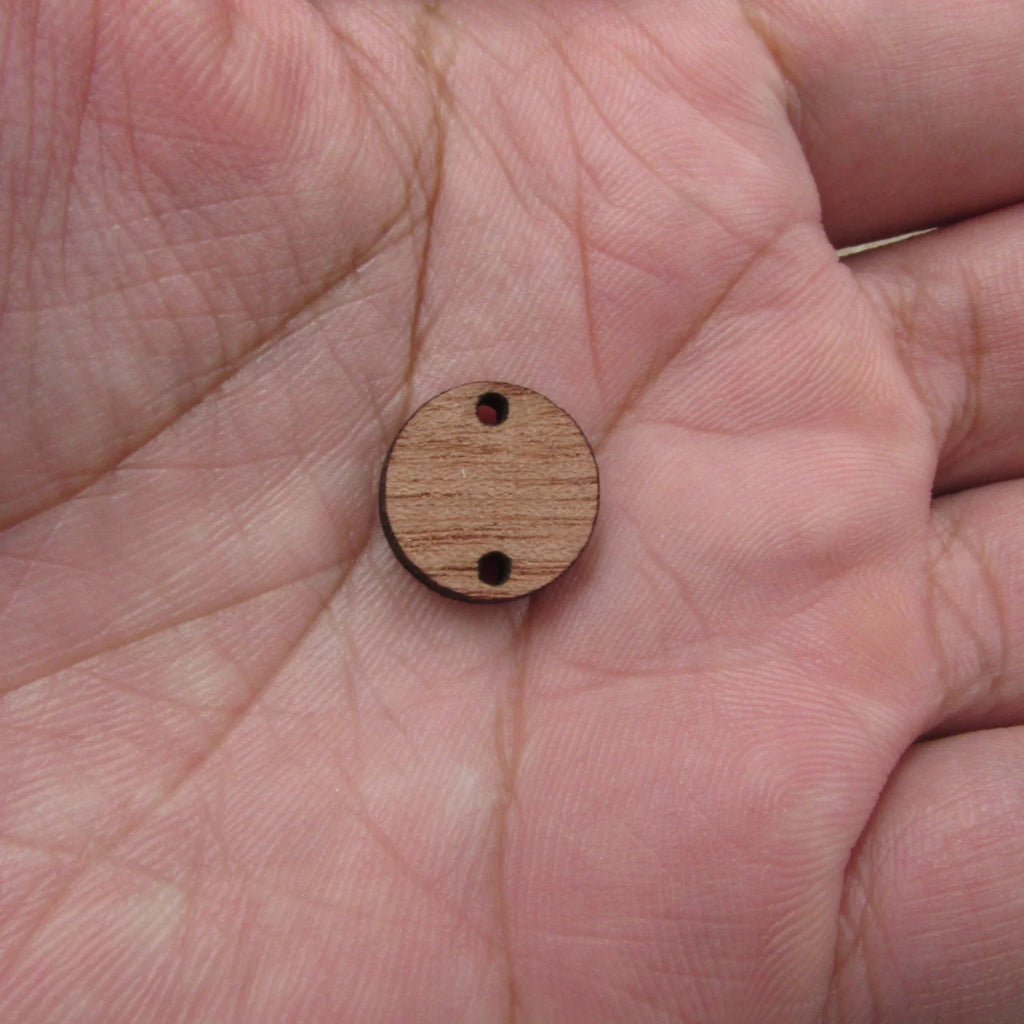 6 Pcs Unfinished Blank Wooden Circle Torus Wood Shape Cutout Necklace Earring Pendant Connector For  DIY Making Jewelry