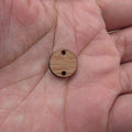 6 Pcs Unfinished Blank Wooden Circle Torus Wood Shape Cutout Necklace Earring Pendant Connector For  DIY Making Jewelry