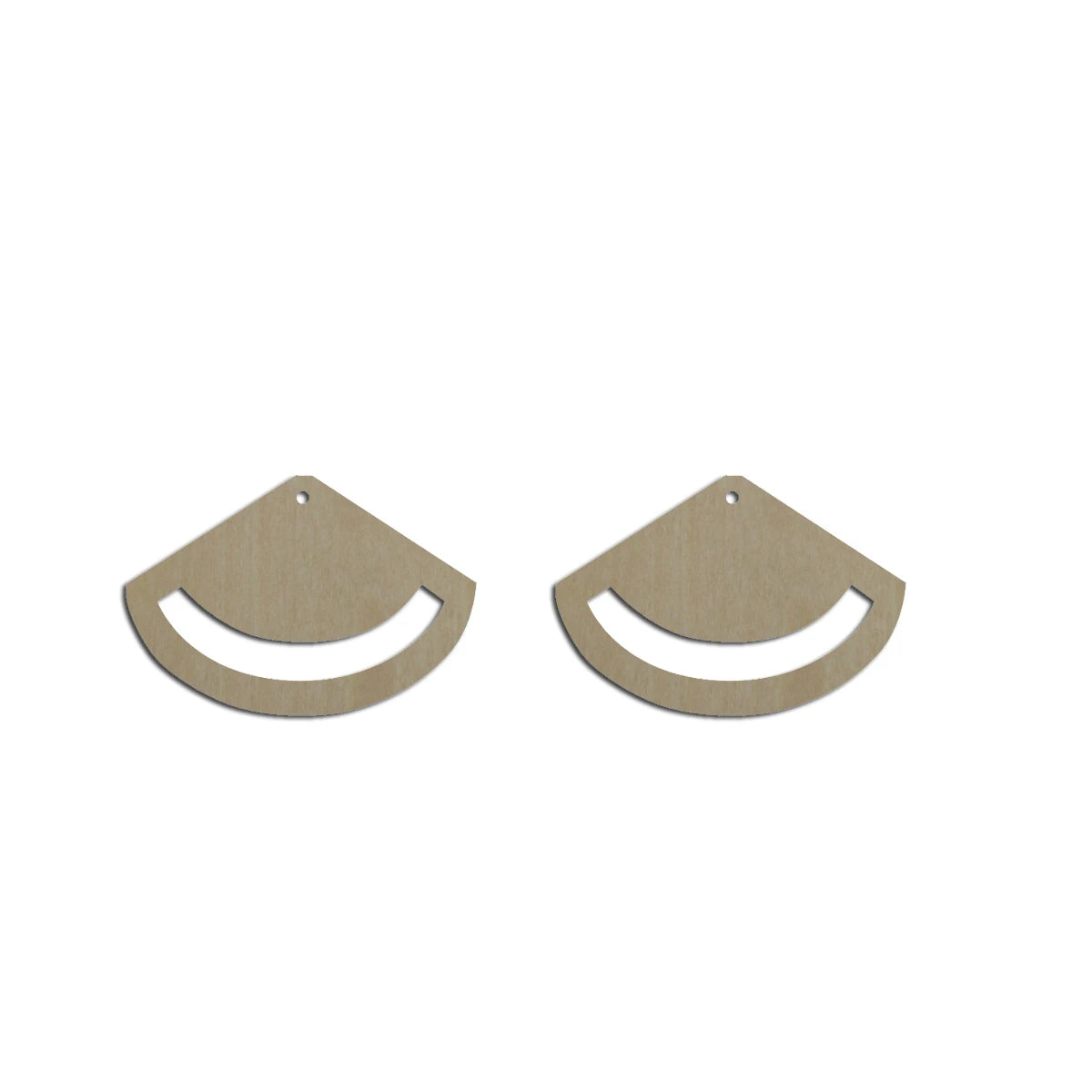 10pcs Unfinished Wood Blanks Fan Shape Macrame Accessories Earring Part Findings Wholesale For DIY Jewelry Making