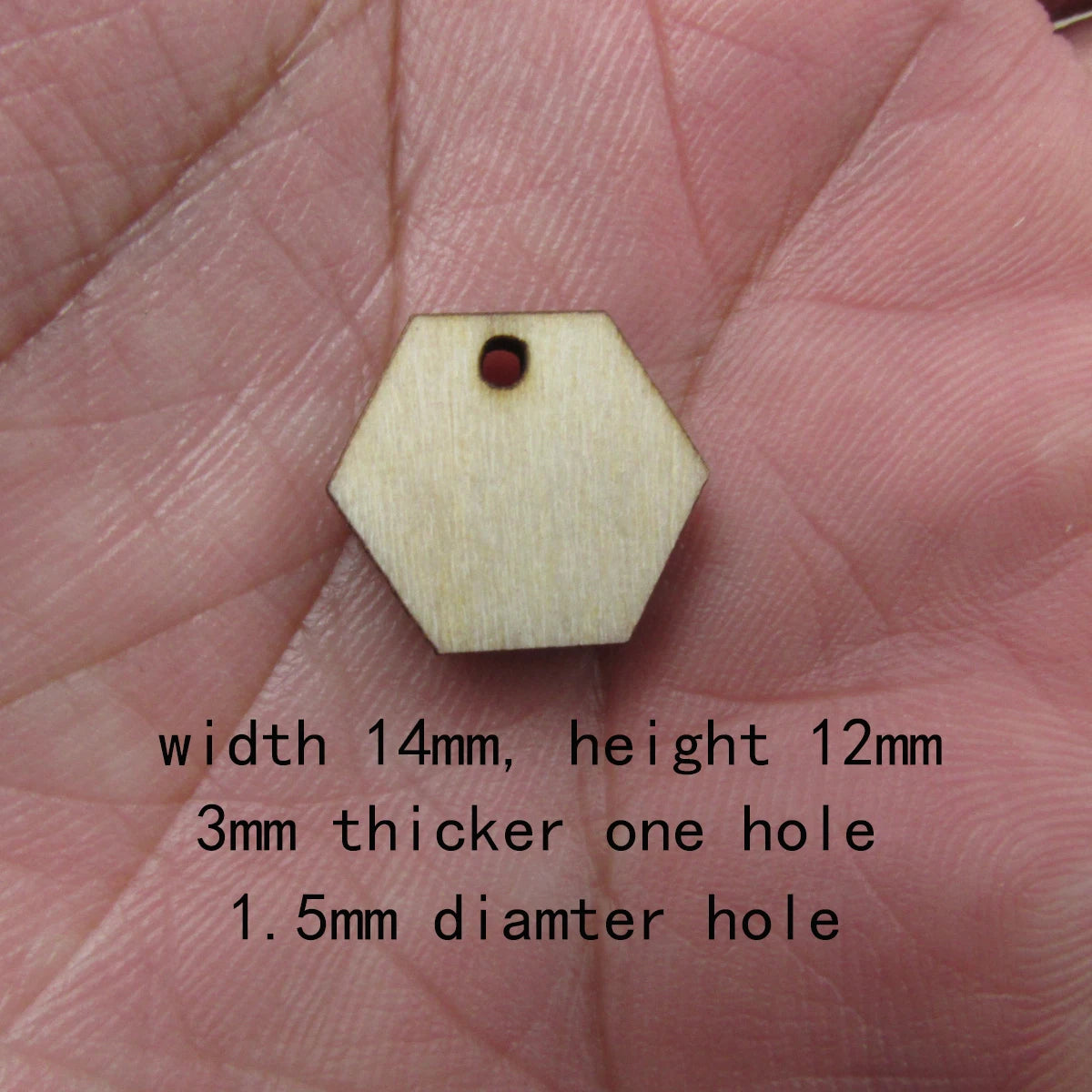 10 Pcs Unfinished Blank Wooden Geometric Hexagon Shape Cutout Plywood Connector Jewelry Finding Supplies For Earrings