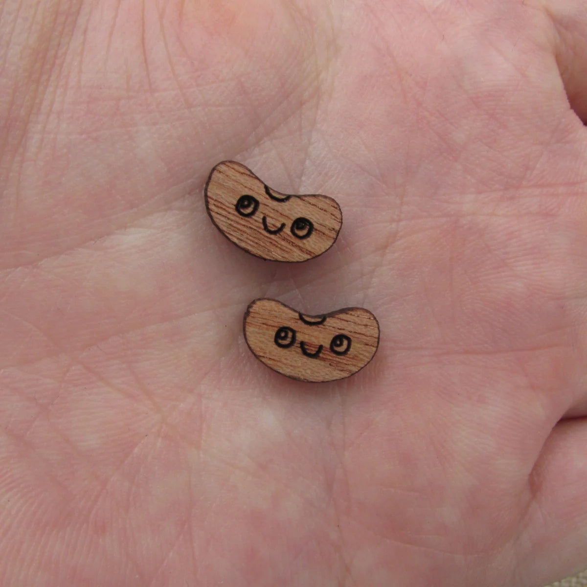 5 Pair Unfinished Blank Wooden Cabochon Wood Eggplant Chili Hot Pepper Pease Shape Cutouts For DIY Craft Earring Stud