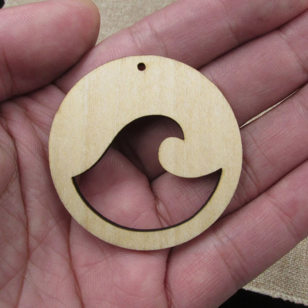 10pcs 1.75 inch Diameter Unfinished Wooden Blanks Geometric Circle Round Macrame DIY Earrings Findings Accessories Supplies