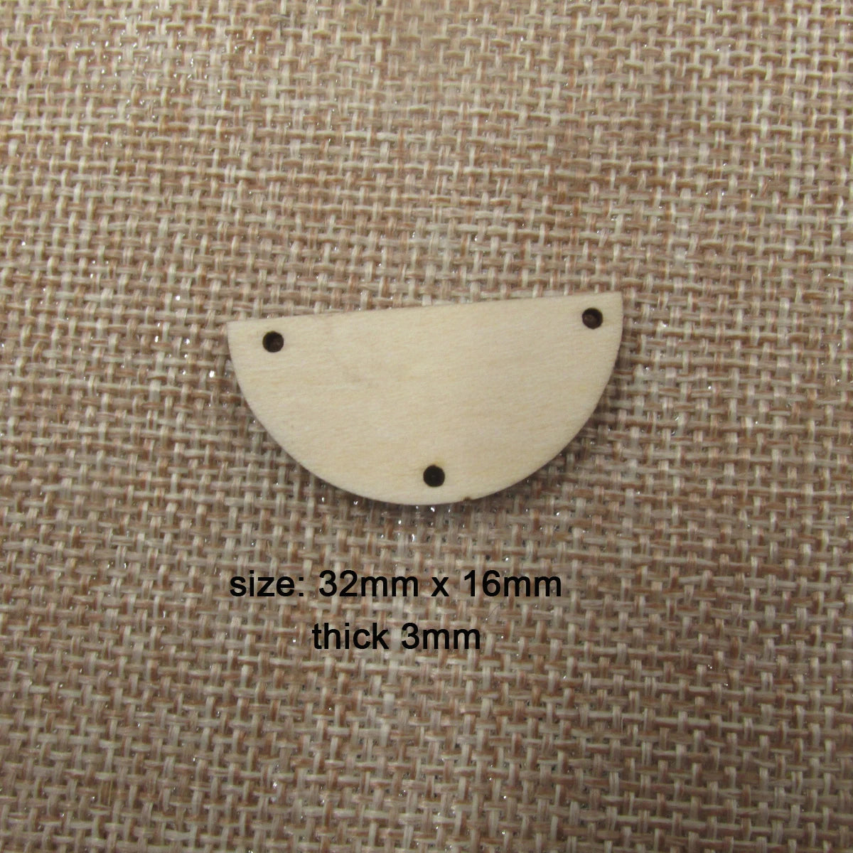 10 Pcs 32mm x 16mm Unfinished Blank Wooden Half Circle Shape Cutout Plywood Connector Jewelry Finding Supplies