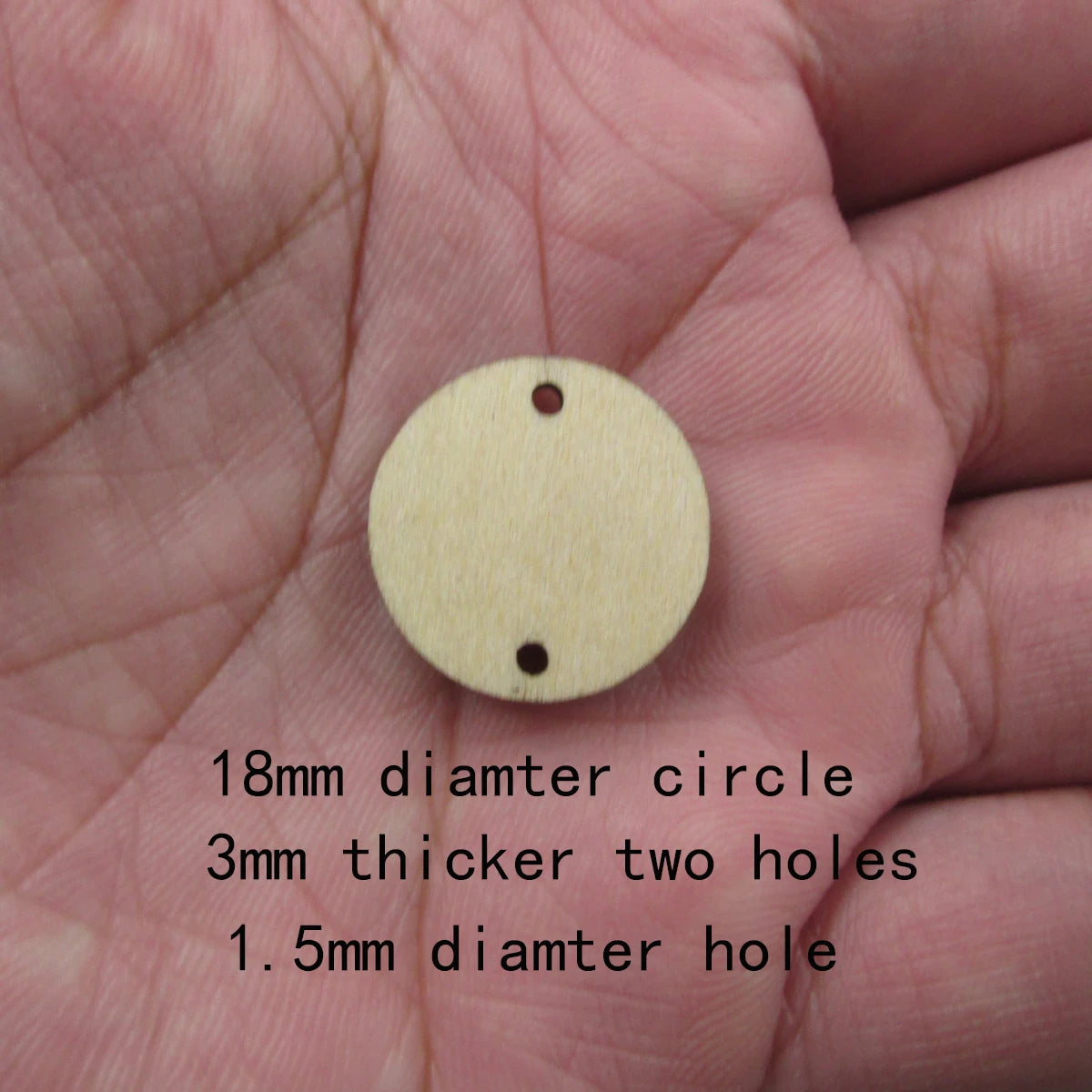 10 Pcs Unfinished Blank Wooden Geometric Circle Round Shape Cutout Plywood Connector Jewelry Finding Supplies For Earrings