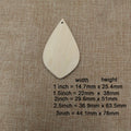 10pcs All Size DIY Unfinished Laser Cut Wood Earrings Blanks Small Thin Hollow Teardrop Shape For Jewelry