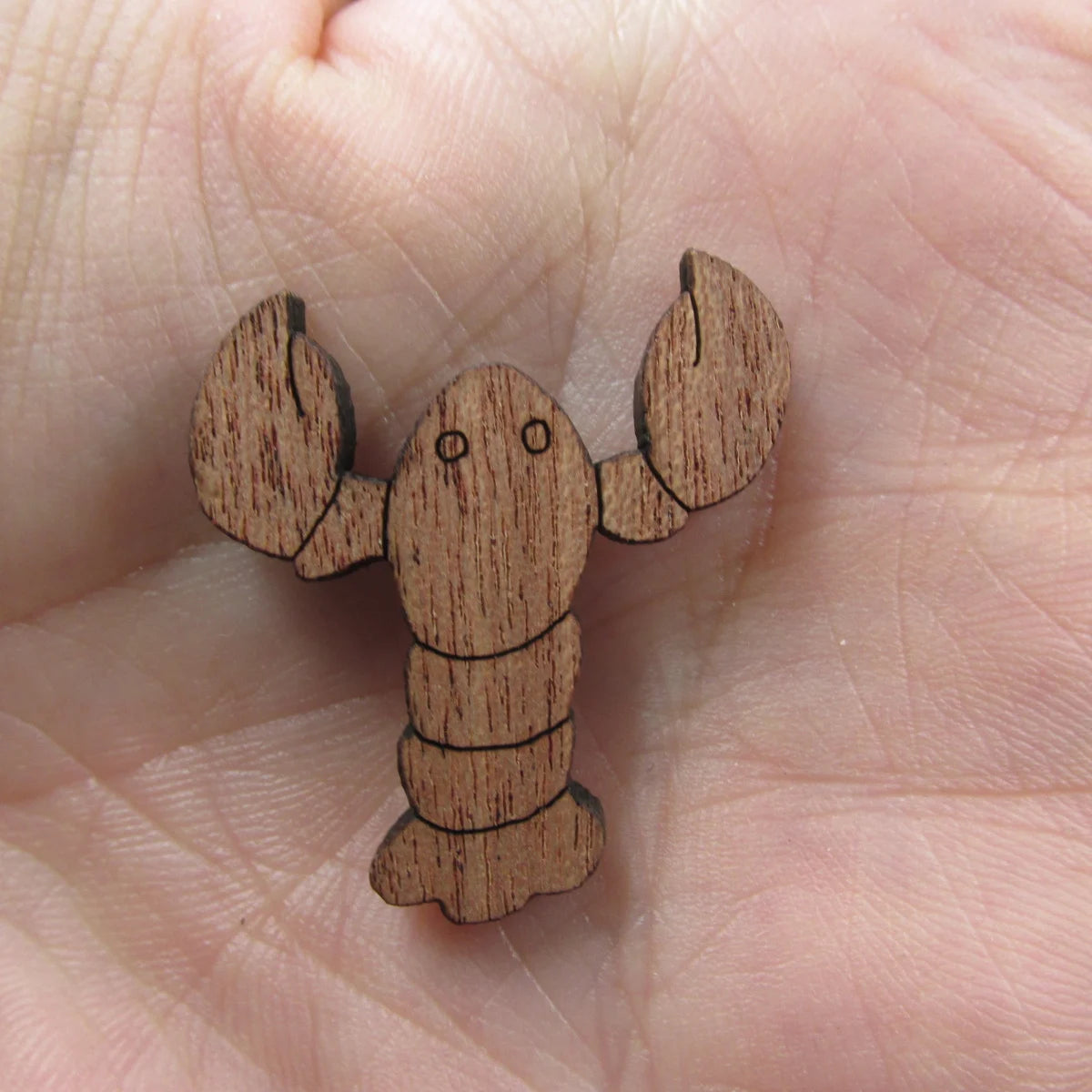3 Pair Unfinished Under The Sea Ocean Animal Wooden Lobster Shape Cutout For Brooches Pin Magnet Pendant Charms Diy Making