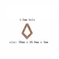 6pcs Unfinished Blank Wooden Geometric Tie Shape Macrame Wood Earring Charms Pendant for Jewelry Making