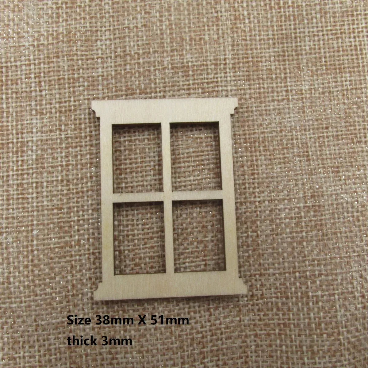 10pcs Unfinished Wood Dollhouse Windows Fairy Garden Church Diorama Bird House Windows Crafts Doll House Mirror Wall Art