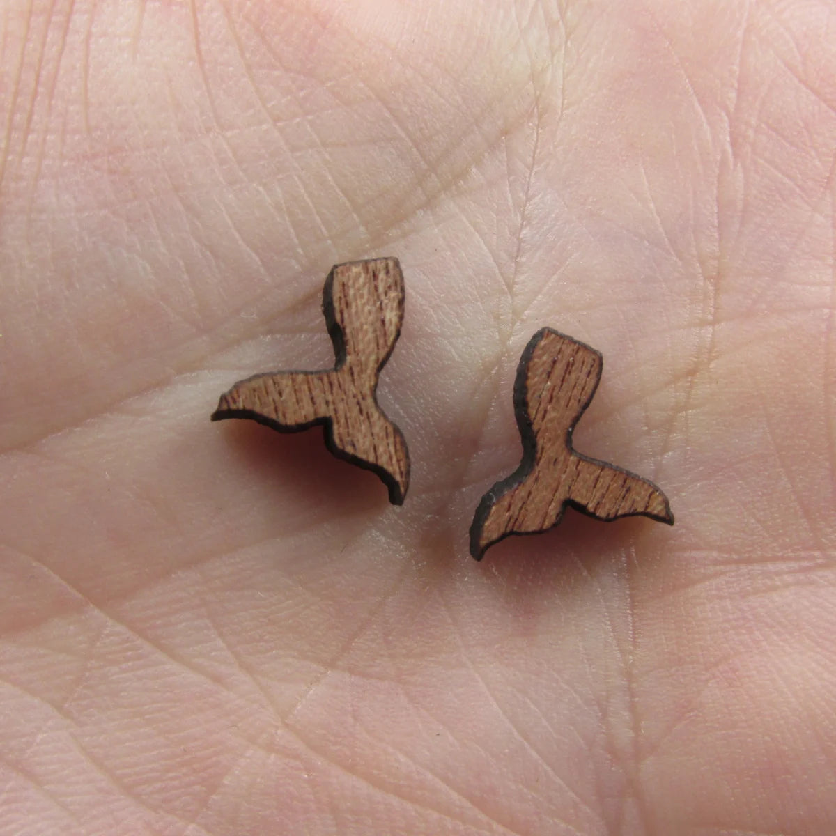 5 Pair Unfinished Blank Ocean Beach Wood Mermaid Wooden Cutout Shapes For DIY Stud Earrings Supplies