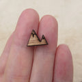 Laser cut Mountain Blank Wood Cabochon Mini Wooden Shape Earring Supplies