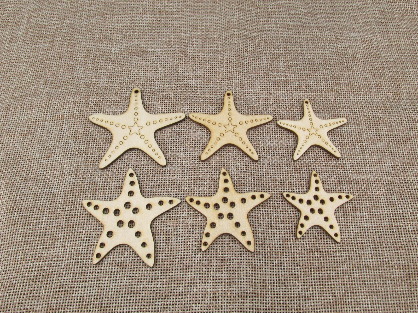 Unfinished Wooden Earrings Pendants Blank Ocean Animal Starfish Cutout Jewelry Making DIY Ear ring Findings