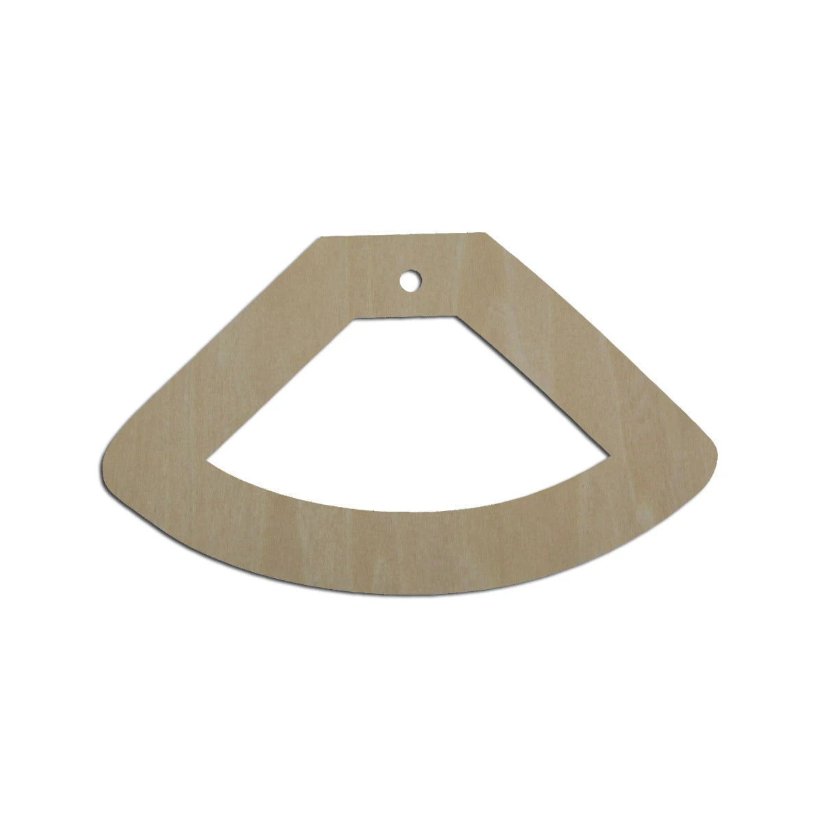 10pcs Laser Cut Unfinished Blank Wood Geometric Fan Cutout Shape Earring Pendant Jewelry Charm Finding