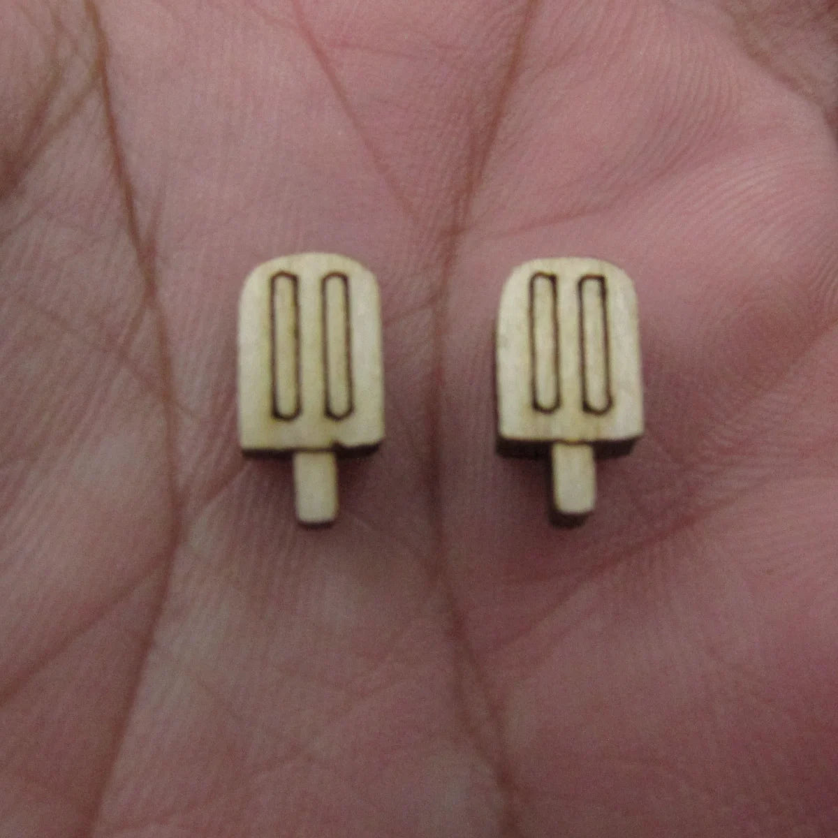 5 Pair Unfinished Blank Wooden Food Drink Ice Cream Cone Cabochon Popsicle Post Wine Bottle Wood Banana Split Earrings Stud