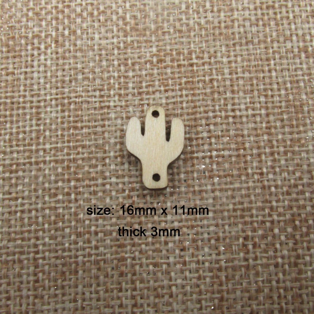 10 Pcs Unfinished Blank Wooden Plant Cactus Shape Cutout Plywood Connector Jewelry Earring Finding Supplies